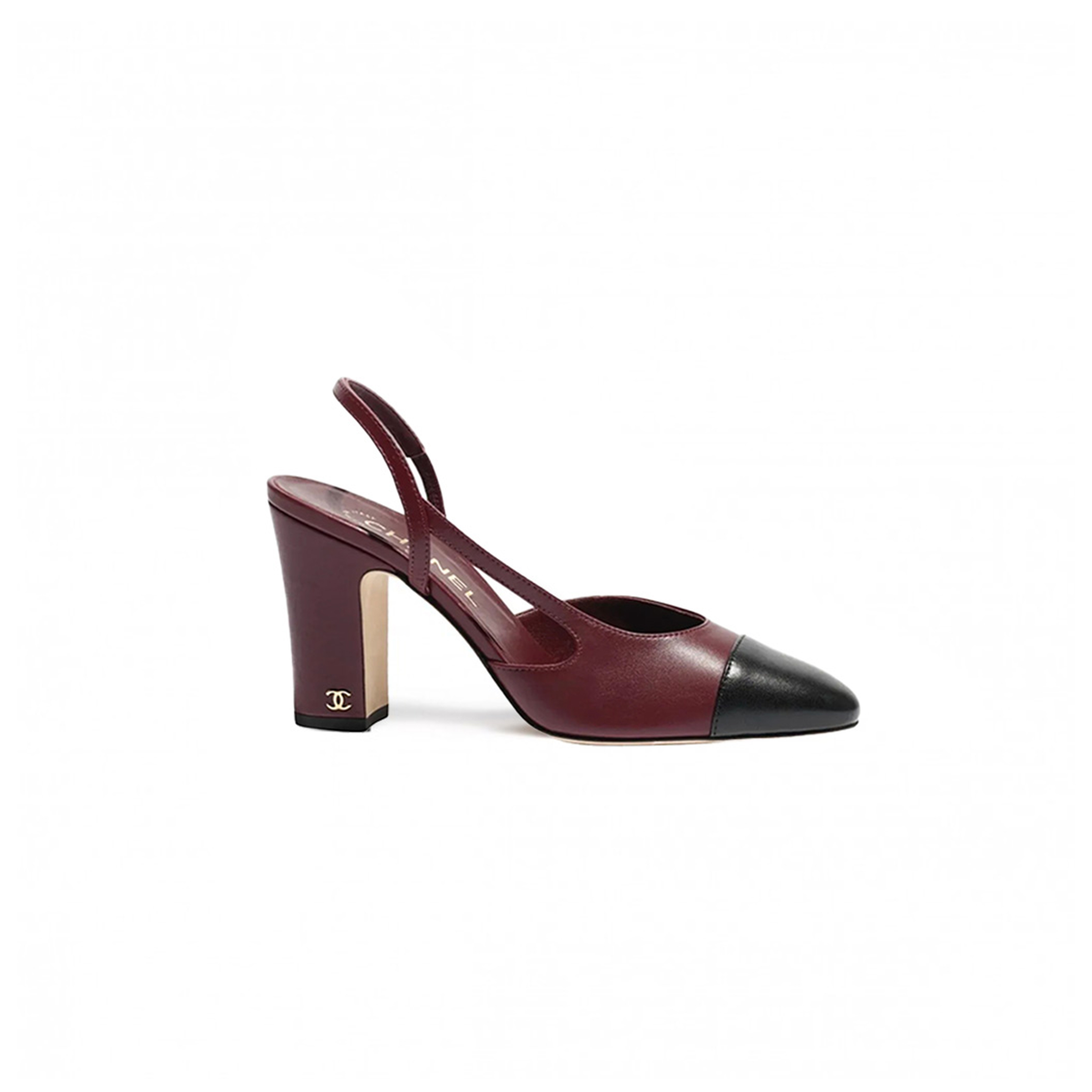 CHANEL HEELED SLINGBACKS IN LAMBSKIN 90MM